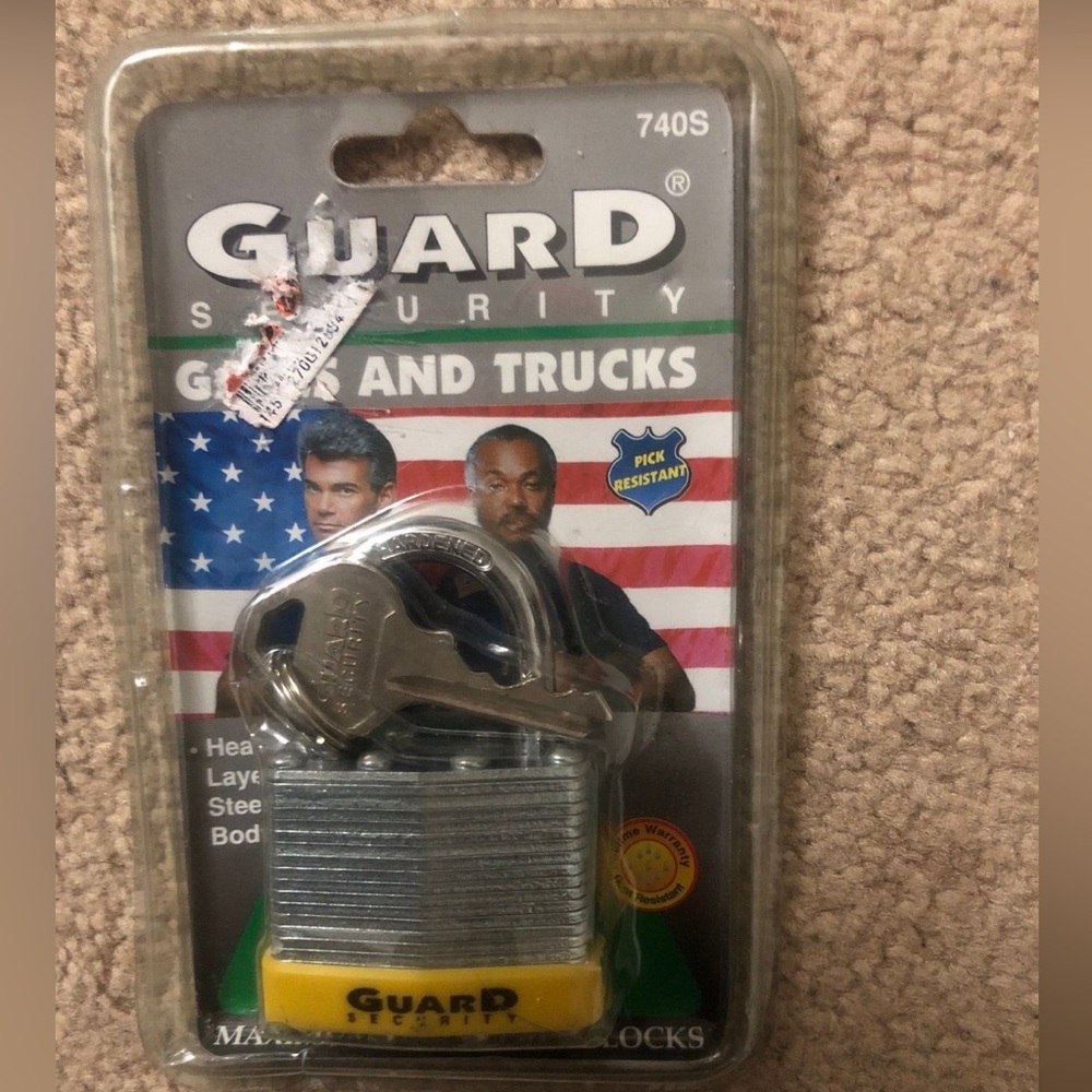 Guard security laminated pad lock with key